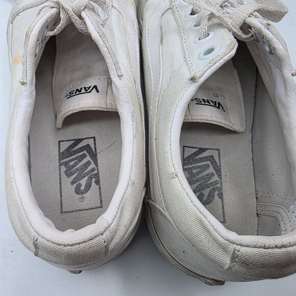 Vans Old Skool Platform Womens Size 8 Triple White Athletic Shoes Walking - Picture 7 of 13